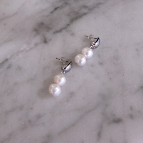 Snowfall Double Drop Earring